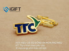 Huy hiệu cài áo mạ vàng, mạ bạc phủ màu