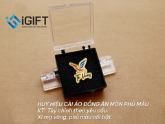 Huy hiệu cài áo mạ vàng, mạ bạc phủ màu