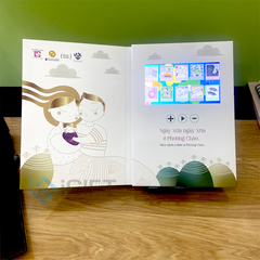 Thiệp Video LCD kỷ niệm - In logo
