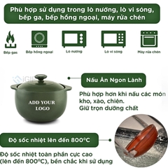 Nồi sứ dưỡng sinh Vesta - Minh Long HealthyCook - In Logo Theo Yêu Cầu