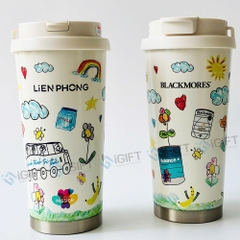 Ly Giữ Nhiệt 500ml - In Ấn Logo BlackMore x Liên Phong