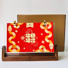 Lịch gỗ để bàn khắc logo theo yêu cầu - MS06