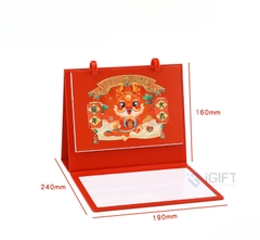 Lịch để bàn chữ M - Có bảng trắng ghi chú - MS09