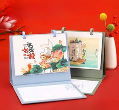 Lịch để bàn chữ M - Có bảng trắng ghi chú - MS09