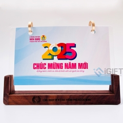 Bộ Quà Lịch gỗ -  khắc logo Công Đoàn Viên Chức TPHCM