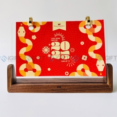 Lịch gỗ để bàn khắc logo theo yêu cầu - MS06