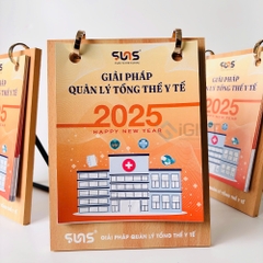 Lịch gỗ để bàn in logo SUNS Software JSC