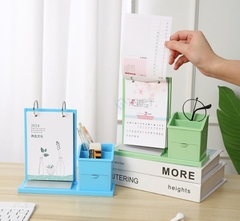 Lịch để bàn kèm giá để bút in logo theo yêu cầu - MS10