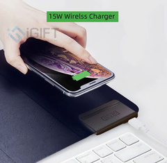 Lót Chuột Kiêm Sạc Không Dây Wireless Mouse Pad có Logo phát sáng