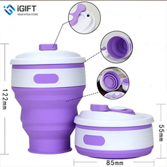 Ly cà phê B014 có thể thu gọn 300ml - in ấn logo tùy ý