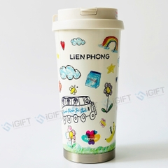 Ly Giữ Nhiệt 500ml - In Ấn Logo BlackMore x Liên Phong