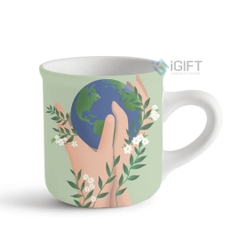 Ly sứ uống cà phê cao cấp Cafede Kona - In Logo Theo Yêu Cầu