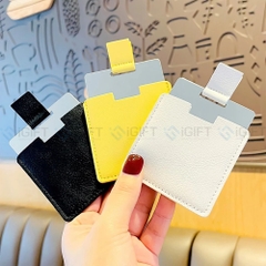 Gương mini bọc da in logo theo yêu cầu