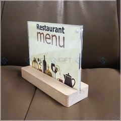 Menu gỗ để bàn - In ấn theo yêu cầu