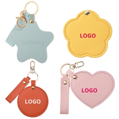 Gương da móc khóa - In dập logo theo yêu cầu