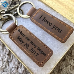 Móc khóa da in ấn logo theo yêu cầu