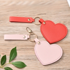 Gương da móc khóa - In dập logo theo yêu cầu