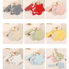 Gương da móc khóa - In dập logo theo yêu cầu