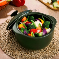 Bộ 4 Nồi sứ dưỡng sinh Vesta - Minh Long HealthyCook - In Logo Theo Yêu Cầu