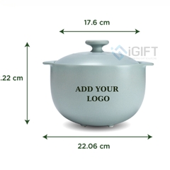 Nồi sứ dưỡng sinh Vesta - Minh Long HealthyCook - In Logo Theo Yêu Cầu