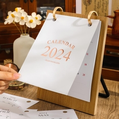 Lịch gỗ để bàn in logo theo yêu cầu - MS03