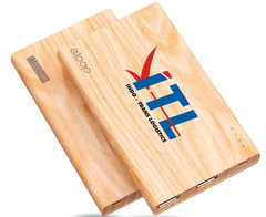 Pin dự phòng gỗ/kính/kim loại 10.000mAh PB-006 - in logo INSEE
