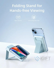 Sạc dự phòng Innostyle Powermag 15W 10.000mAh có sạc không dây, có giá đỡ - In logo theo yêu cầu