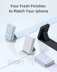 Sạc dự phòng Innostyle Powermag 15W 10.000mAh có sạc không dây, có giá đỡ - In logo theo yêu cầu