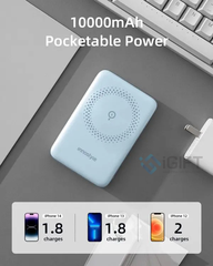 Sạc dự phòng Innostyle Powermag 15W 10.000mAh có sạc không dây, có giá đỡ - In logo theo yêu cầu