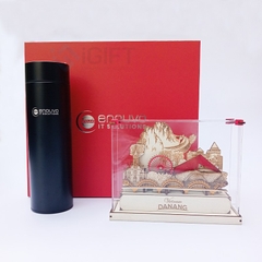 Set quà tặng bình giữ nhiệt - In logo Enouvo