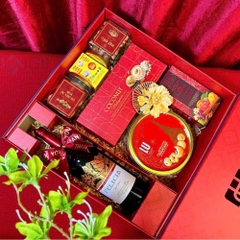 Set quà Tết Rượu vang sang trọng - In logo theo yêu cầu - SQ01