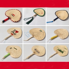 Quạt mo dân gian in logo - quà tặng tết 2026
