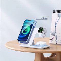 Bộ sạc không dây đa năng 3in1 22W in logo theo yêu cầu