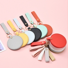 Gương da móc khóa - In dập logo theo yêu cầu