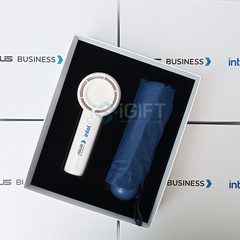 Set quà Dù + Quạt điện cầm tay - In logo theo yêu cầu