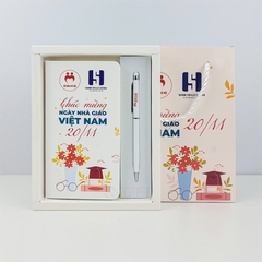Set quà tặng sổ bút A5- In logo theo yêu cầu