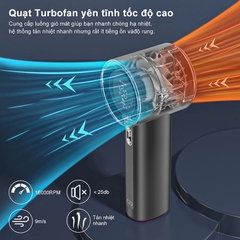 Quạt điện cầm tay Goojodoq - In logo theo yêu cầu 