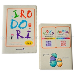 Sổ da bìa rời + Bút bi tự xóa in ấn logo IRO DORI - Trung tâm Giao lưu Văn hóa Nhật Bản