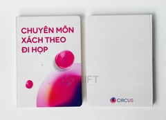 Sổ tay, bút bi, thiệp Welcome - In logo CIRCUS