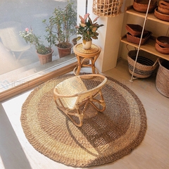 Thảm cói trang trí khách sạn, resort - In logo theo yêu cầu