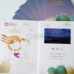 Thiệp Video LCD kỷ niệm - In logo Tập Đoàn Y Tế Phương Châu