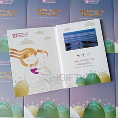 Thiệp Video LCD kỷ niệm - In logo Tập Đoàn Y Tế Phương Châu