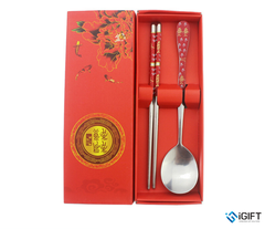 Set Đũa Muỗng Inox Cho Bé In Logo Theo Yêu Cầu