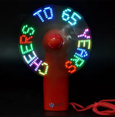 Quạt Mini Cầm Tay Thiết Kế Logo LED Phát Sáng Theo Yêu Cầu