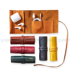 Túi đựng phụ kiện đa chức năng bằng da - In ấn logo theo yêu cầu