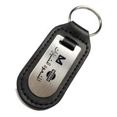 Móc khóa da thật - khắc logo
