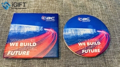Lót ly gốm in logo CBC Construction