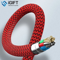 Cáp sạc đa năng 3 in 1 khắc logo phát sáng theo yêu cầu