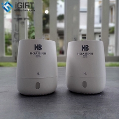 Bộ Quà Tặng Máy Xông Tinh Dầu Và Tinh Dầu In Logo Khách sạn Hoà Bình