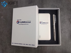 Bộ combo Pin dự phòng và bút ký in logo công ty ILINK GROUP
